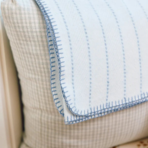 Throw Blanket-Sky Herringbone