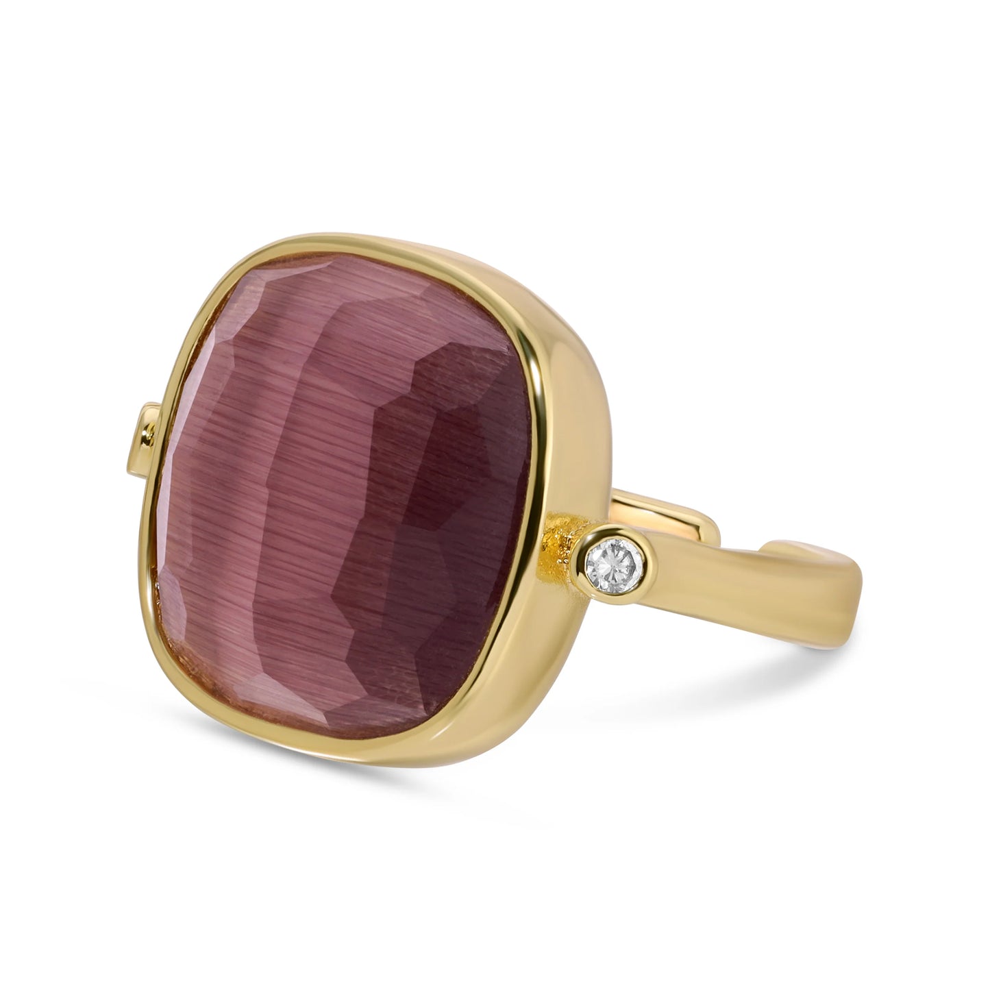Ms. Reliability, Square Stone Ring-Lavender