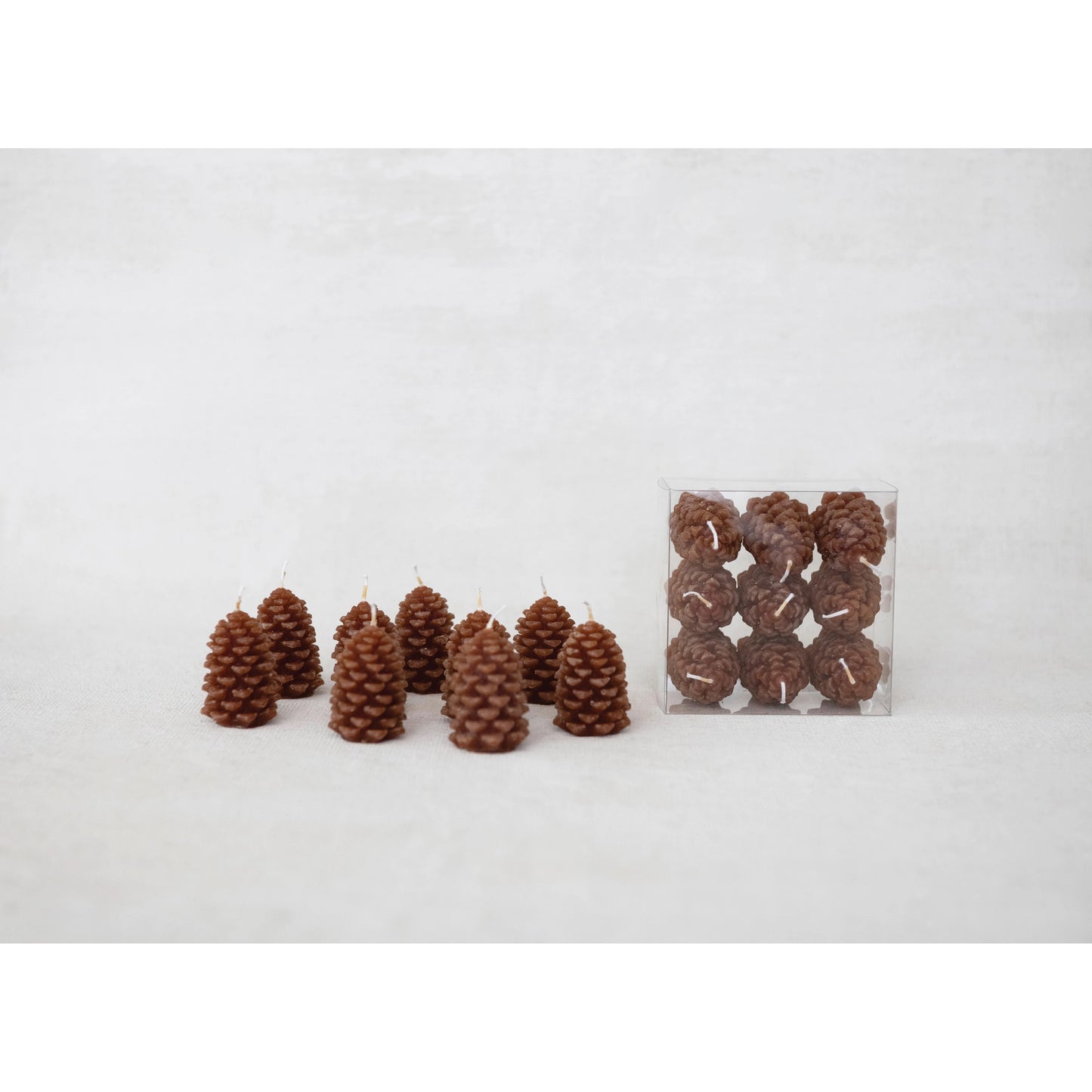 Unscented Pinecone Shaped Tealights, 2 Styles