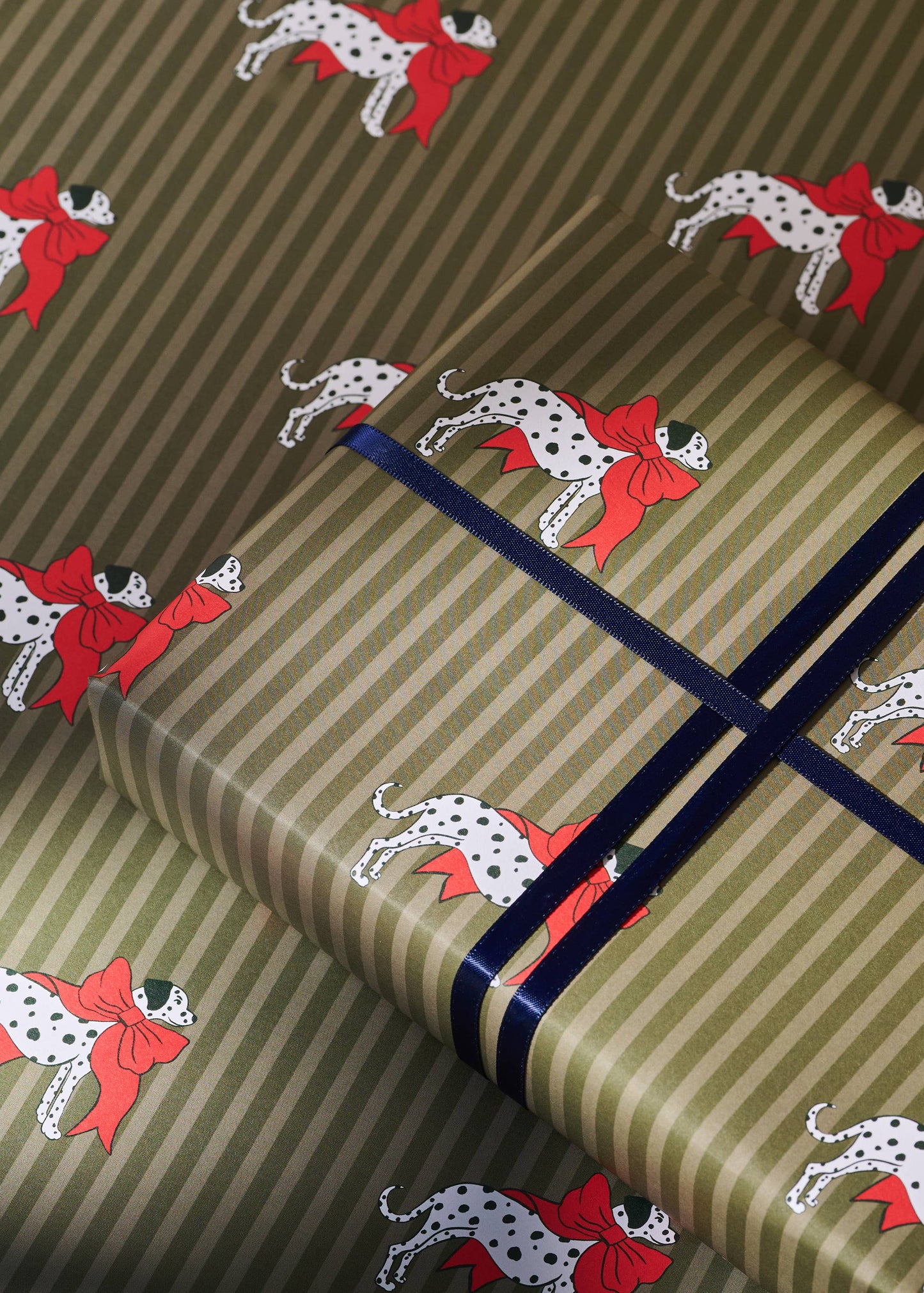 Dalmatian and Star Checked Double Sided Gift Wrap | 3 Sheets