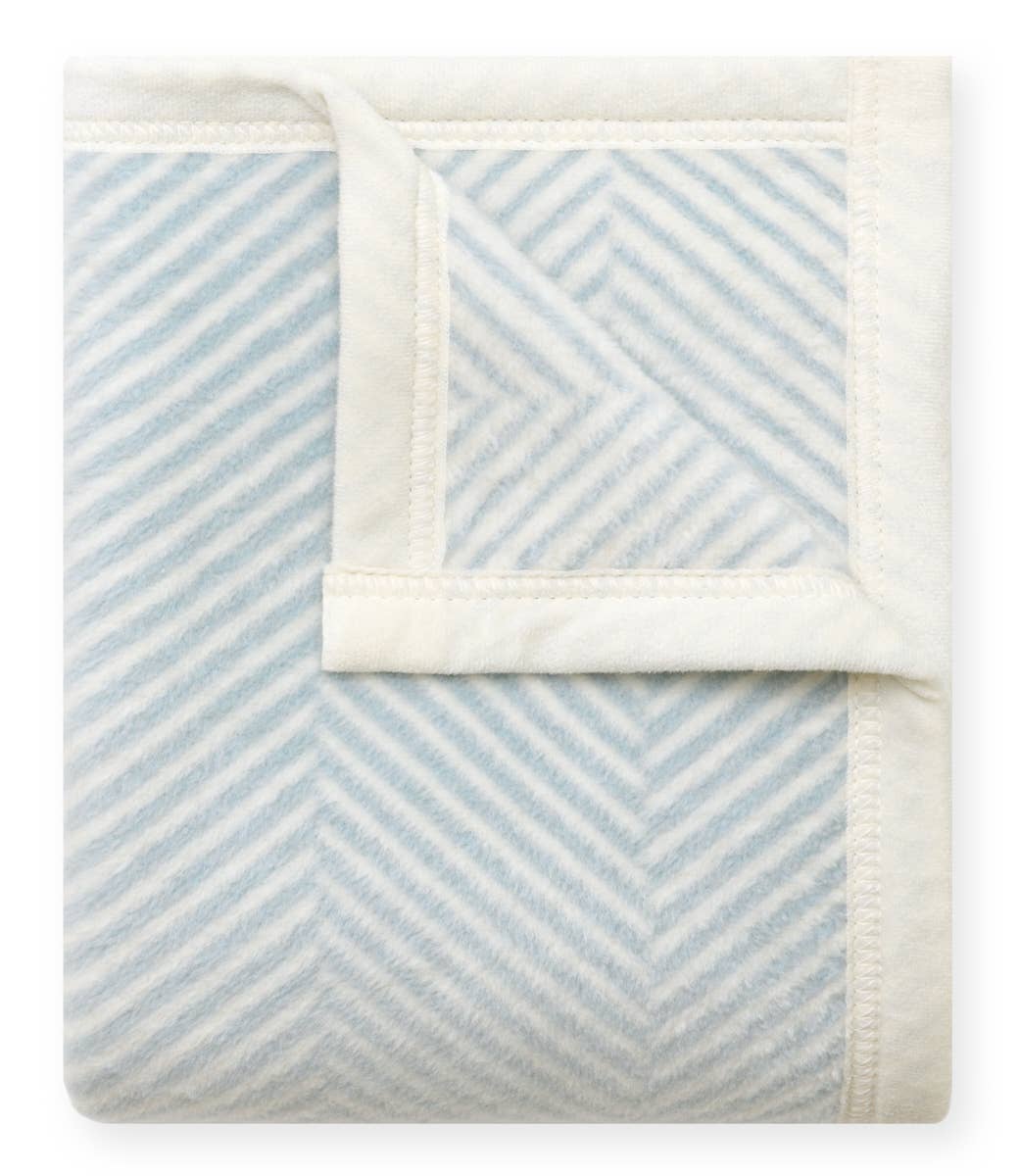 Harborview Herringbone Sky Mini Blanket: Mini