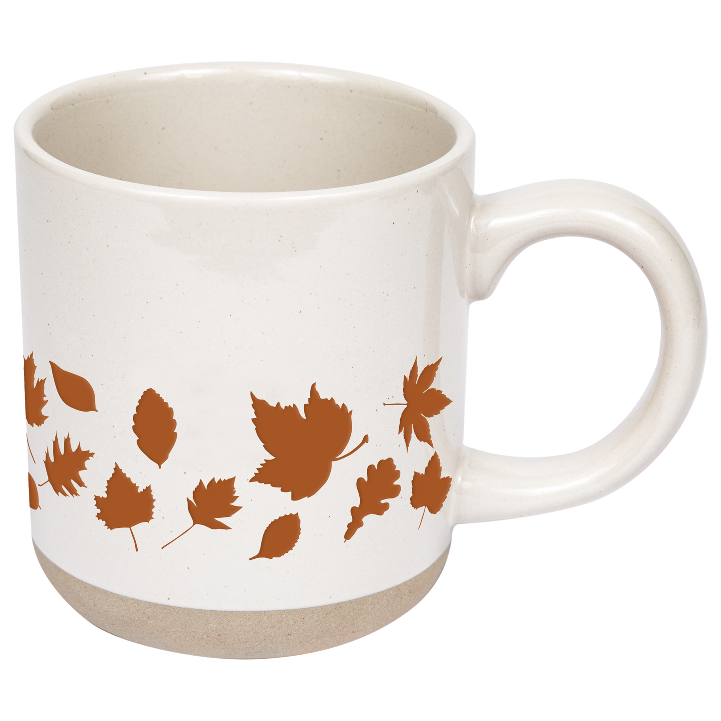 Orange Leaves Stoneware Coffee Mug