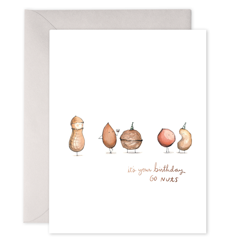 Go Nuts Birthday Greeting Card: 4.25 X 5.5 INCHES