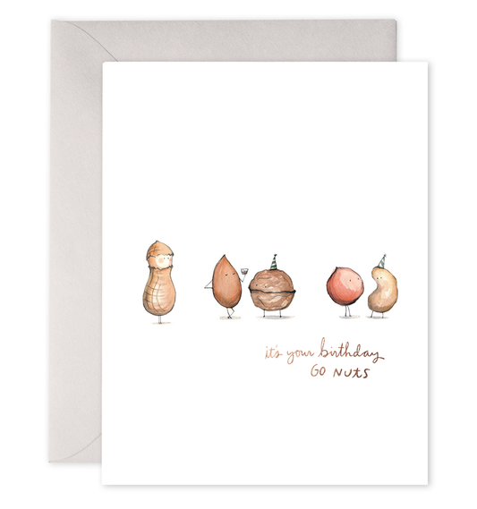 Go Nuts Birthday Greeting Card: 4.25 X 5.5 INCHES