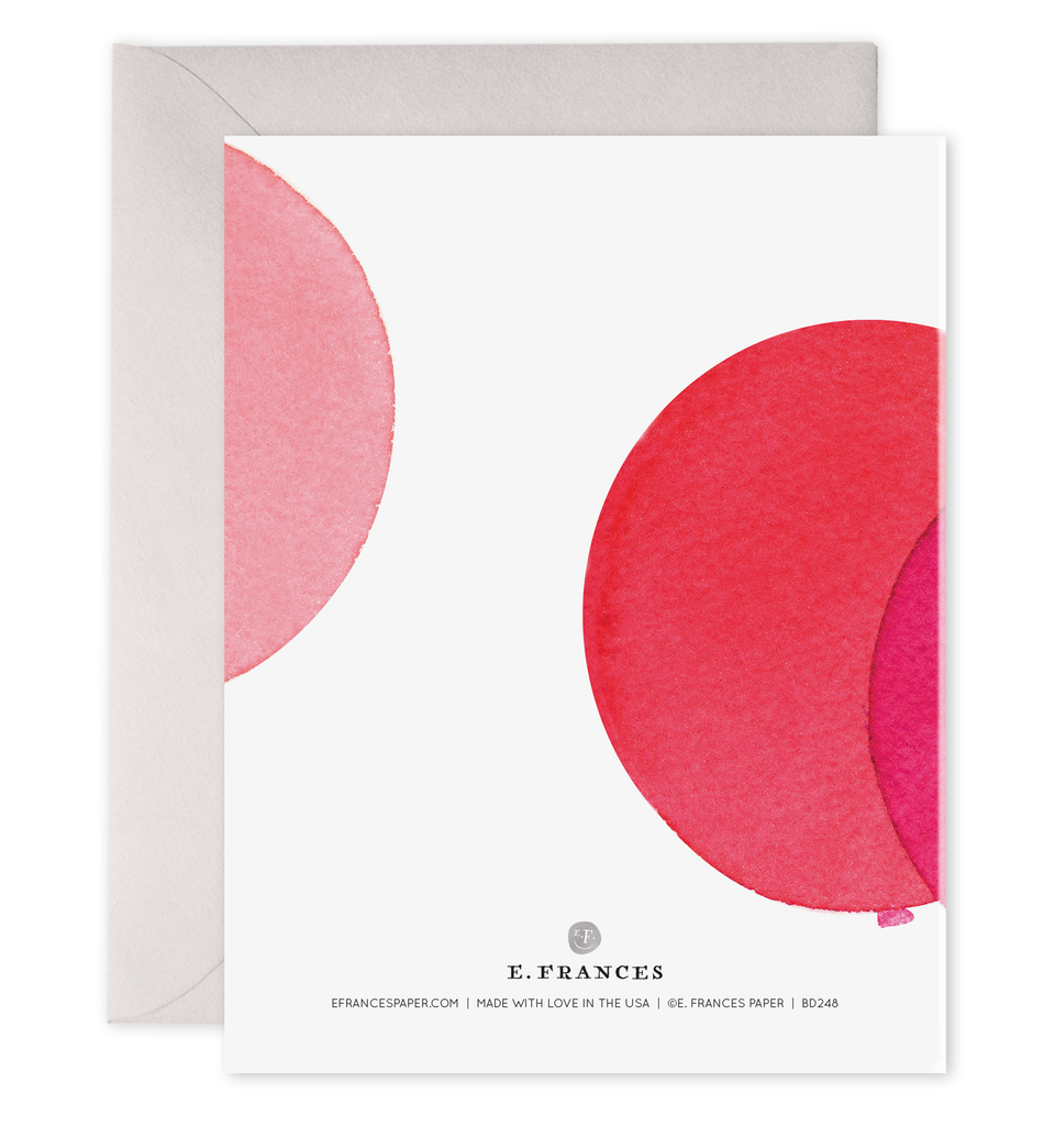 Pink Balloons Birthday Greeting Card: 4.25 X 5.5 INCHES