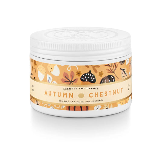 Tried & True Autumn Chestnut Small Tin Candle