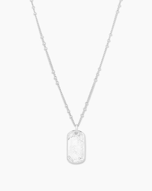 Griffin Dog Tag Necklace Silver