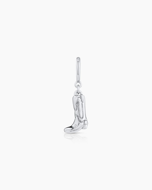 Cowboy Boot Parker Charm-Silver