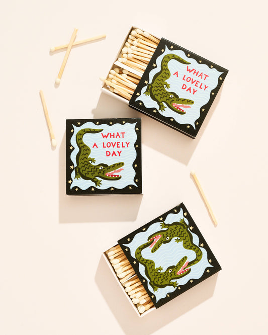 What A Lovely Day Alligator Matchbox