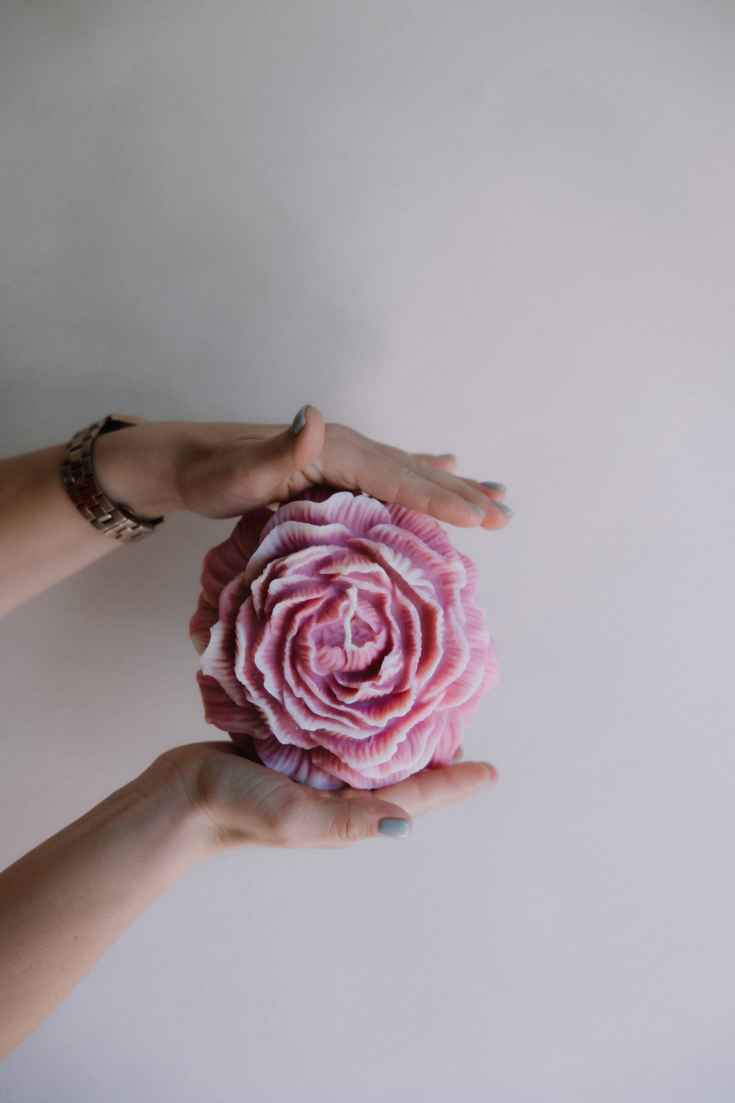 Large Peony Candle