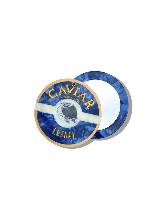 Hand-painted Caviar Compact Mirror