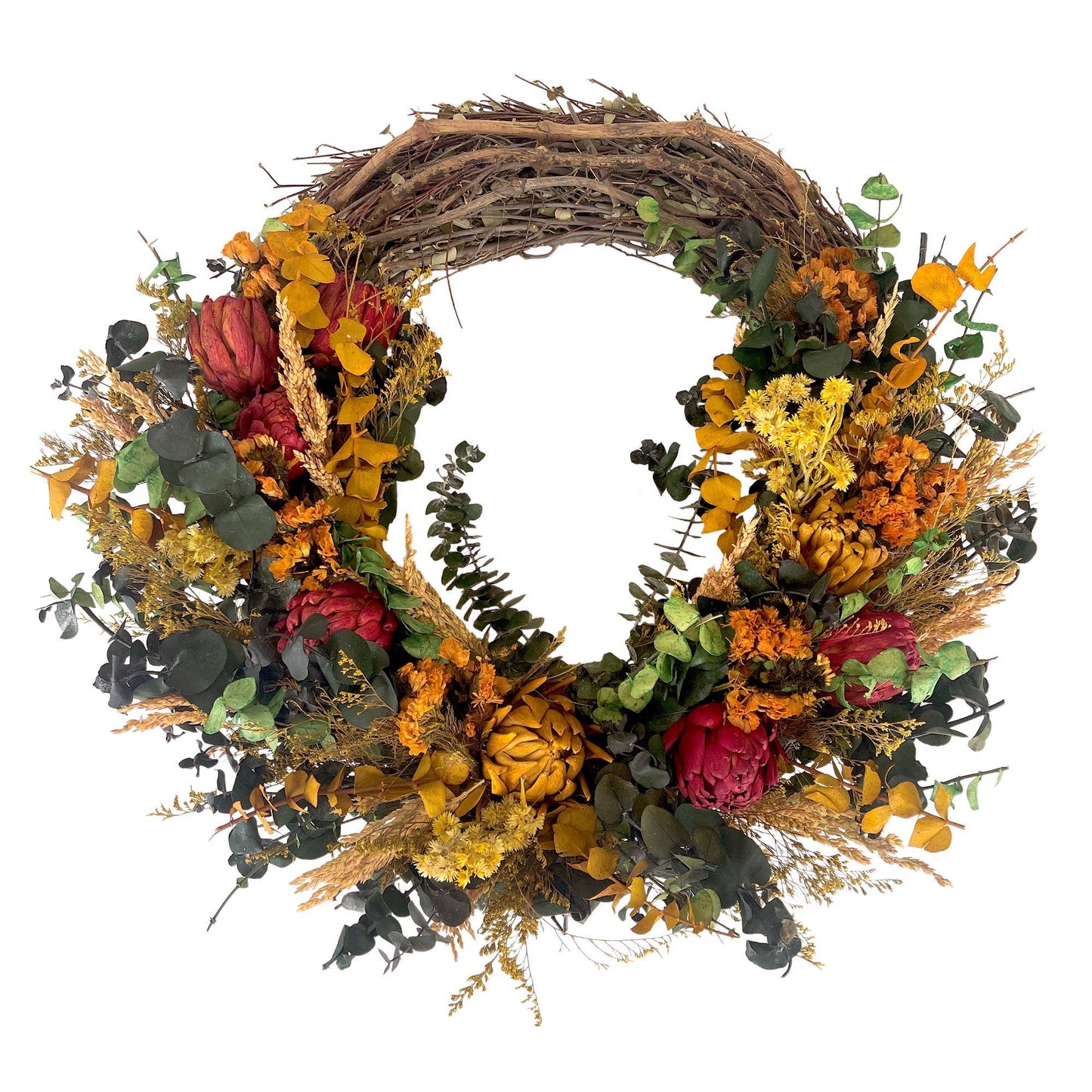 Floral Artichoke Half Wreath