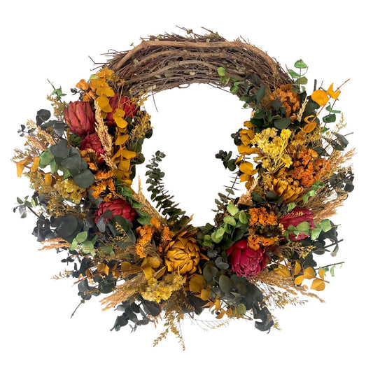 Floral Artichoke Half Wreath