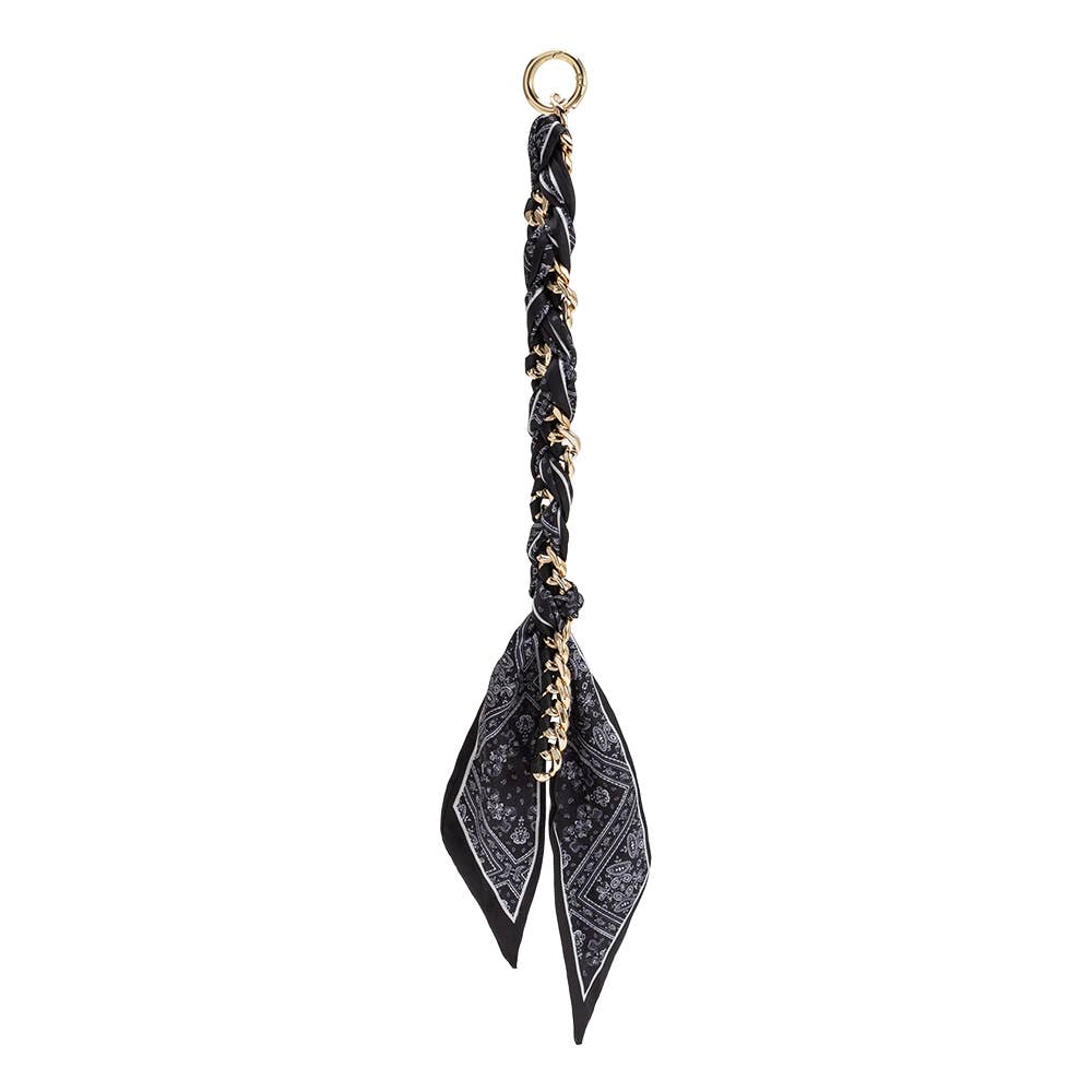 Scarf Chain Navy Paisley Bag Charm