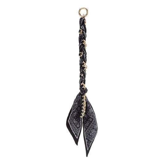 Scarf Chain Navy Paisley Bag Charm