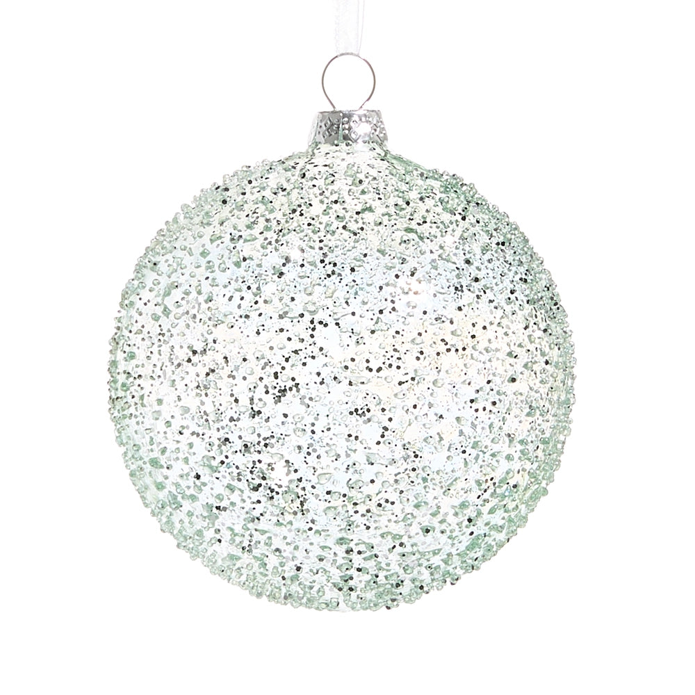 4" Blue Textured Ball Ornament