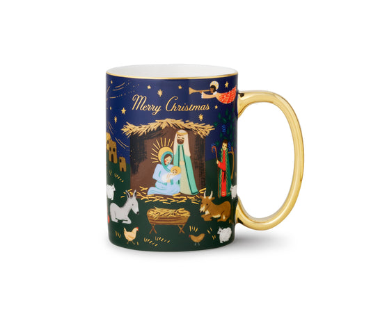 Holiday Porcelain Mug- Nativity Scene