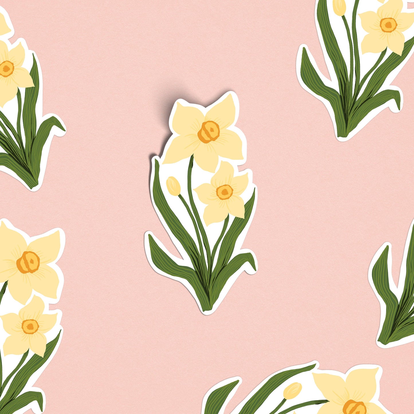 Daffodils Illustrated Sticker