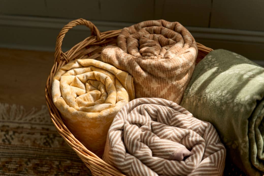 Harborview Herringbone Sepia Blanket: Original
