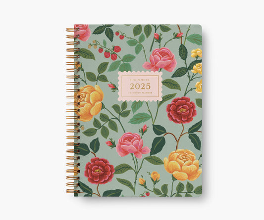 2025 Roses 12-Month Softcover Spiral Planner