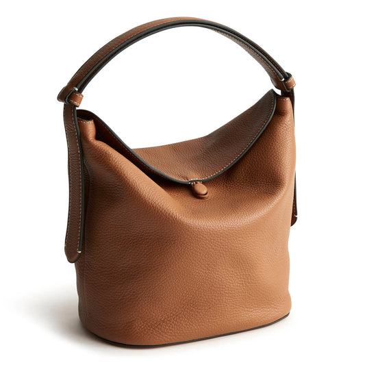 Astoria Shoulder Bag- Roasted Pecan in Leather