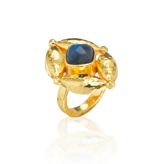 Mystic Eye Ring- Blue Labradorite