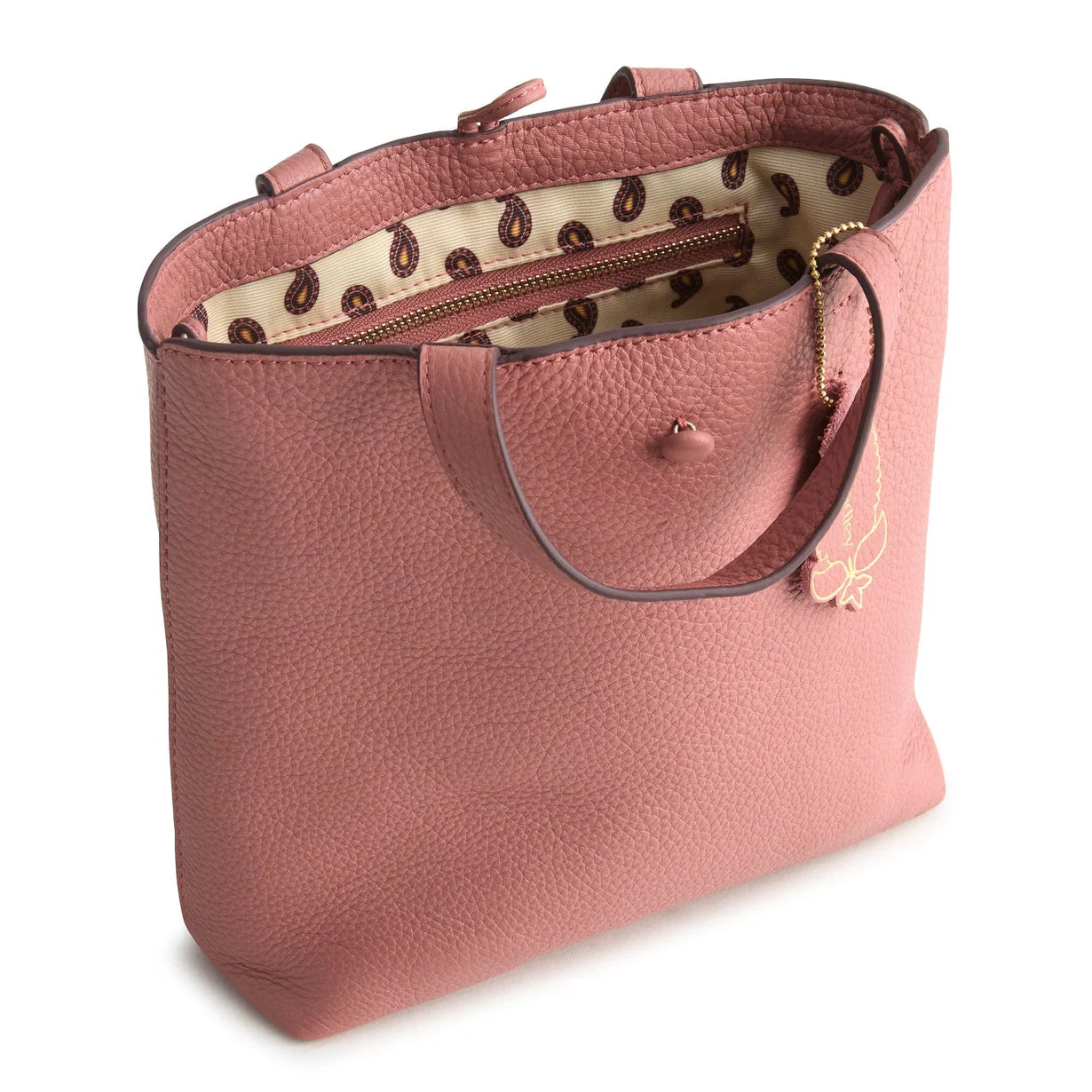 Mini Original Tote Bag- Withered rose in Leather