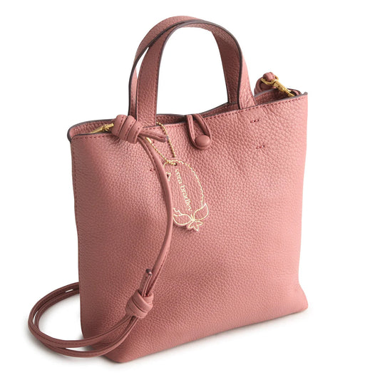 Mini Original Tote Bag- Withered rose in Leather