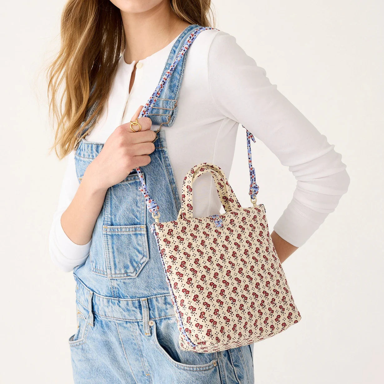 Mini Original Tote: Rachel ditsy in Premium cotton