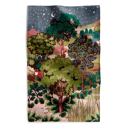 Plush Throw Blanket-Serene Forest in Fleece