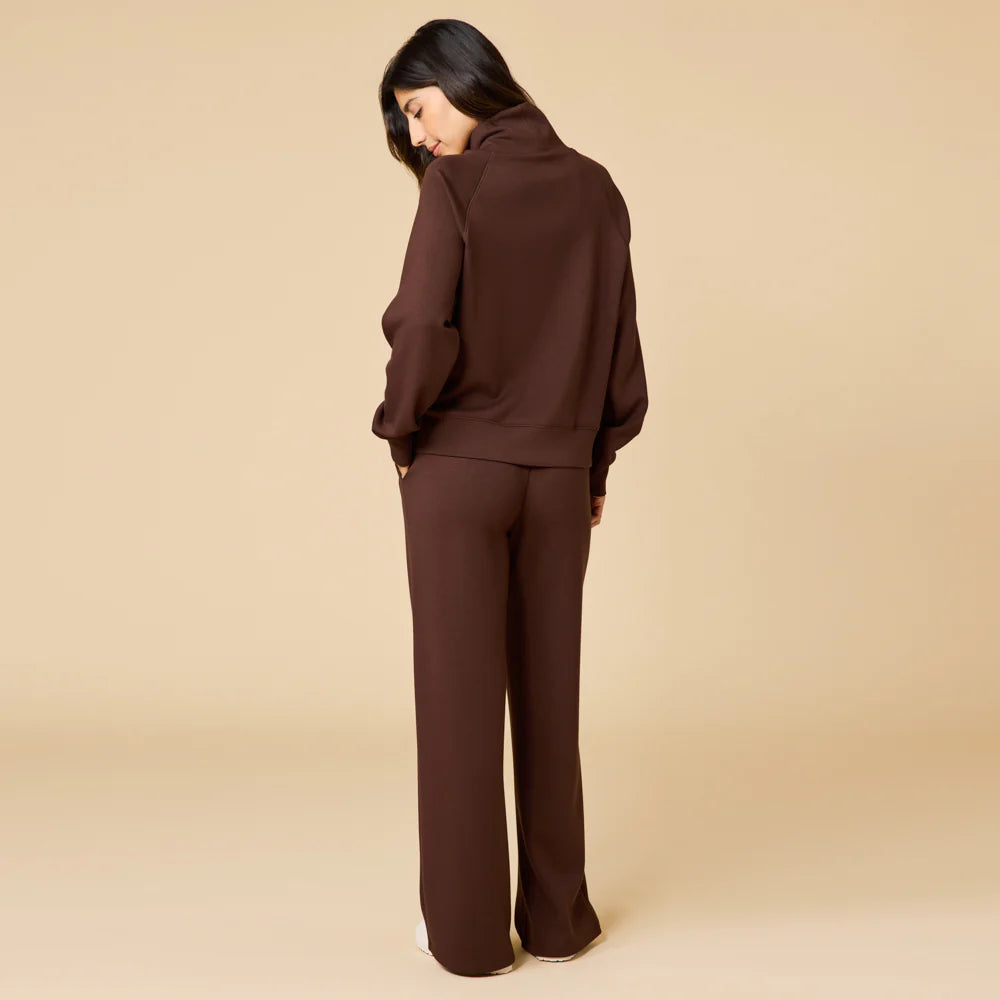 DreamTech Mock Neck with Pleated Pant- Espresso