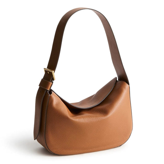 Tifton Shoulder Bag- Roasted Pecan in Leather