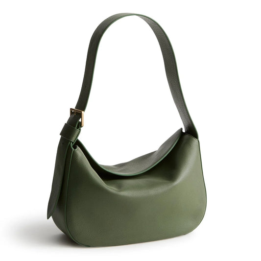 Tifton Shoulder Bag- Bronze Green in Leather