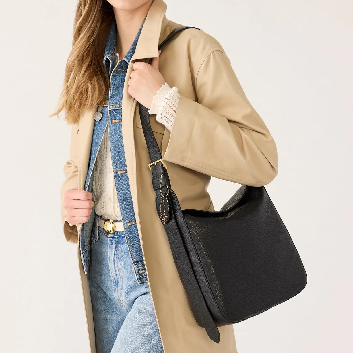 Medium Tifton Crossbody- Moonless Night in Leather