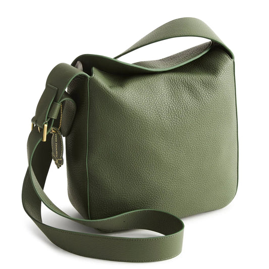 Medium Tifton Crossbody-  Bronze Green in Leather