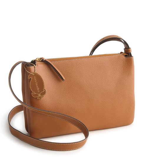 Foxbury Crossbody- Roasted Pecan in Leather