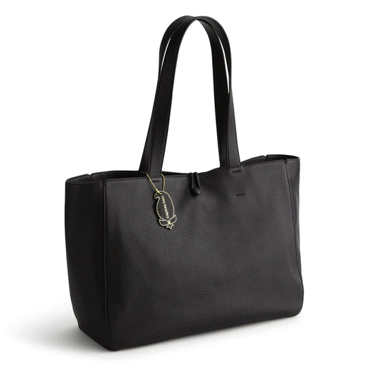 Small Hathaway Tote Bag-Moonless Night in Leather