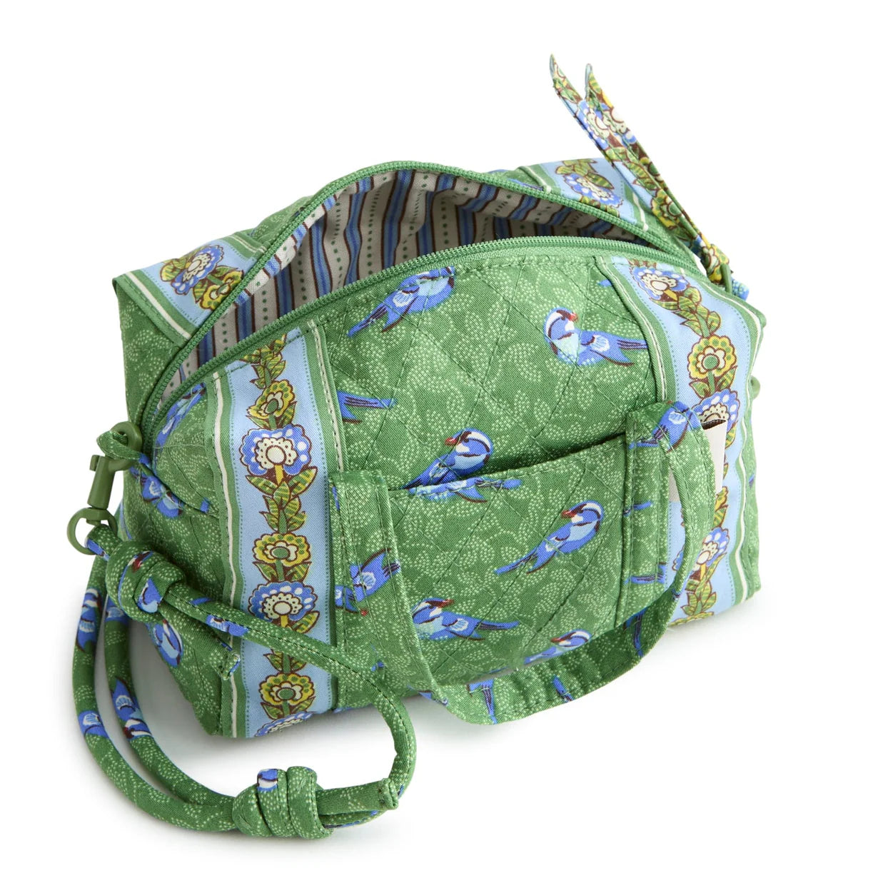Mini Original Duffel Crossbody : Green Birds