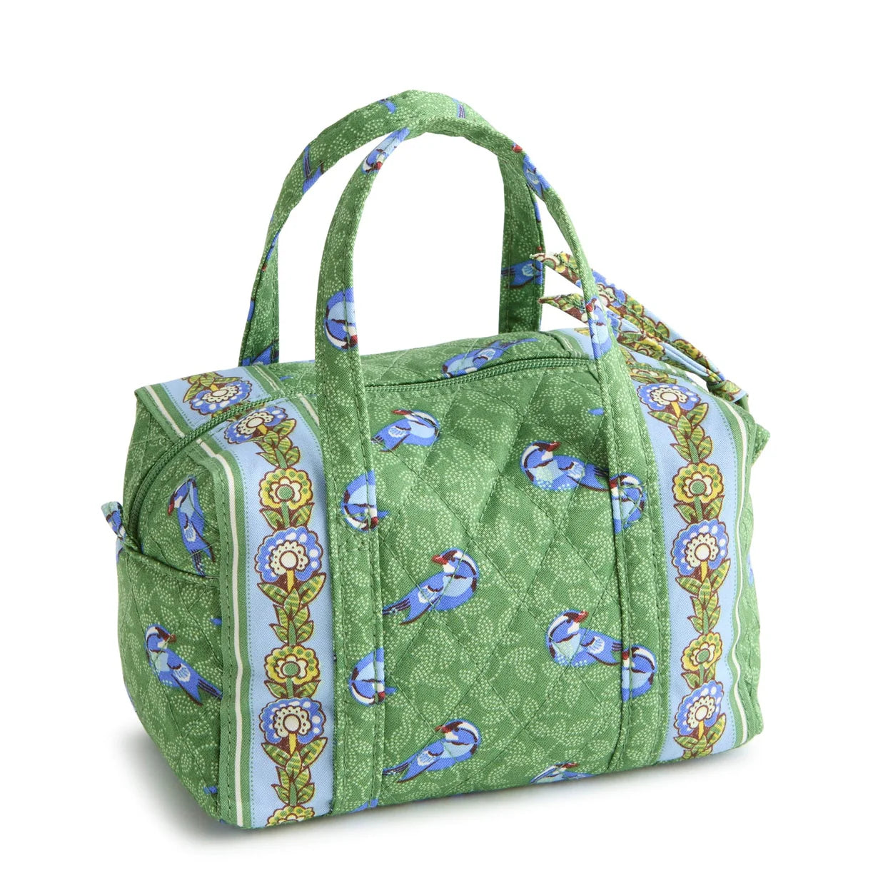 Mini Original Duffel Crossbody : Green Birds