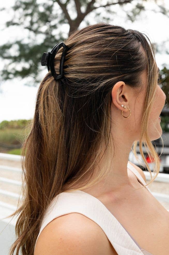 Open Hair Clip | Small | Jet Black
