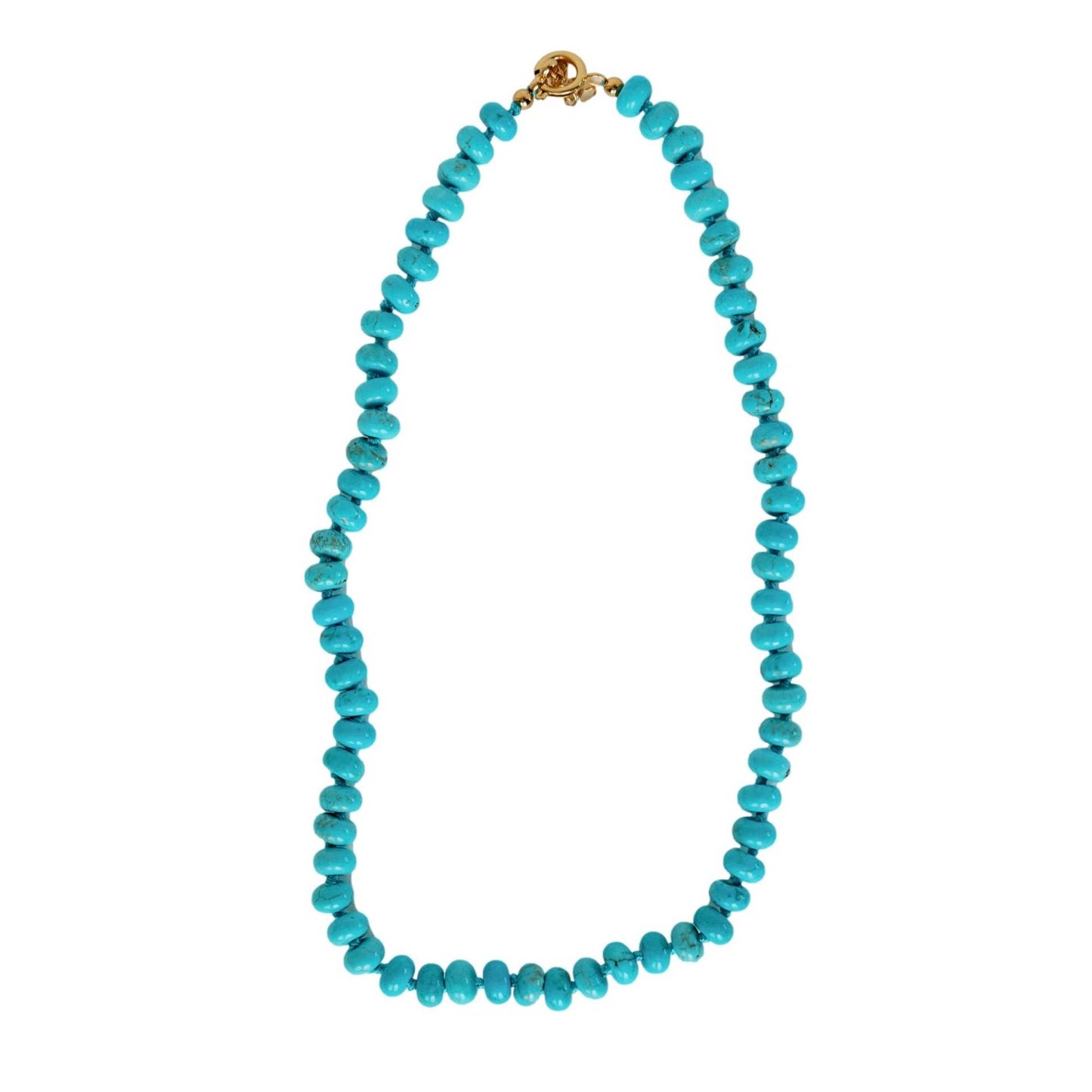 16.5" Genuine Turquoise Choker Candy Necklace