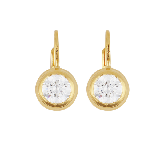 Bezel Drop Earrings