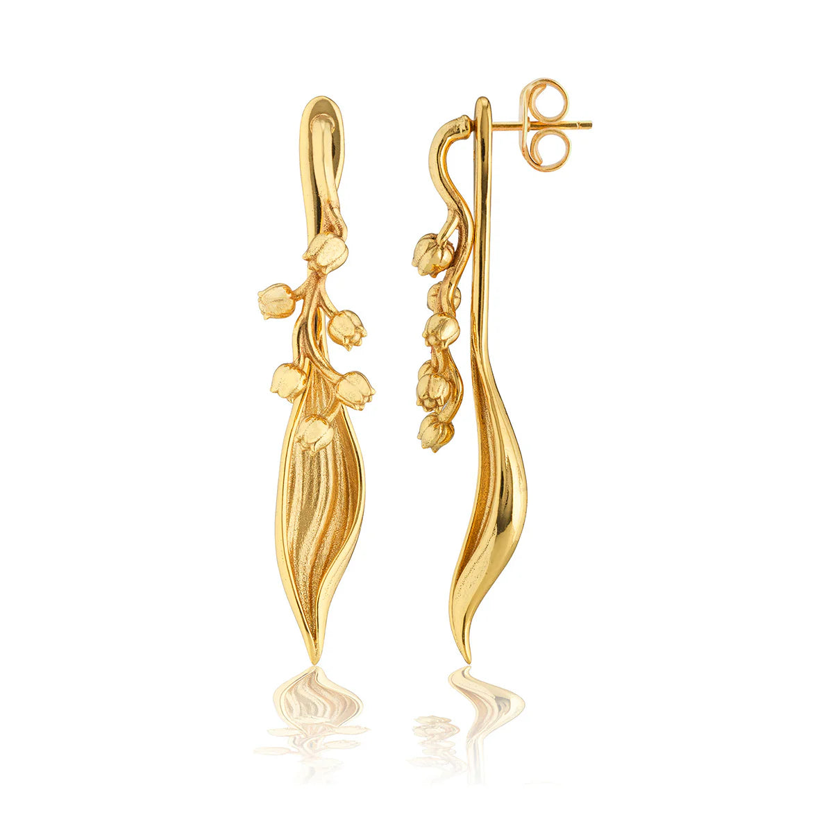 Meadow Lily of the Valley Convertible Earrings - Gold