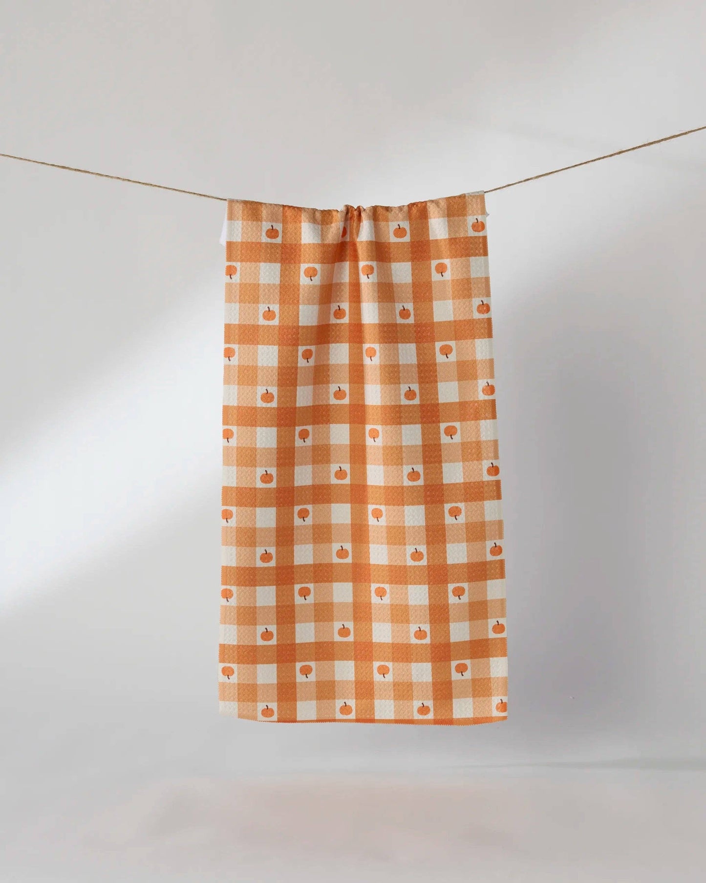 Pumpkin Check Bar Towel