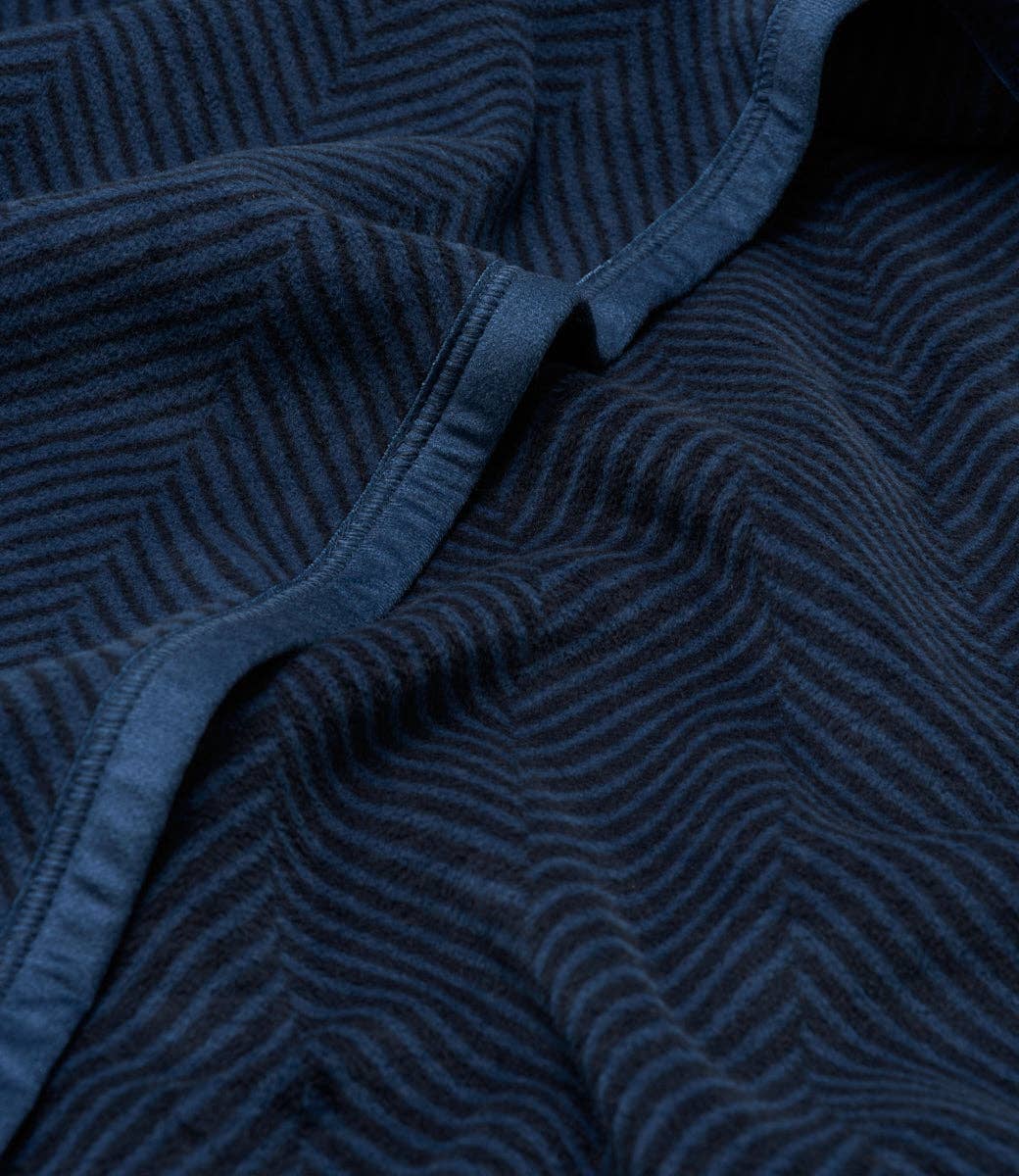 Harborview Herringbone Deep Sea Blanket: Original