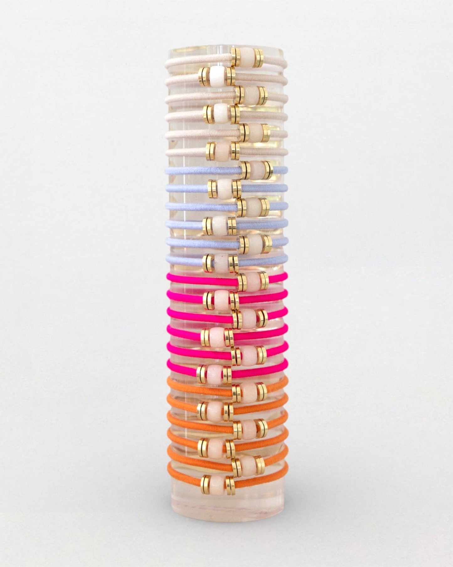 STONE UNDER THE SUN - MIX & MATCH / BRACELET / HAIR TIES / SPRING / SUMMER / 24 PCS: UNDER THE SUN / REFILL / GOLD