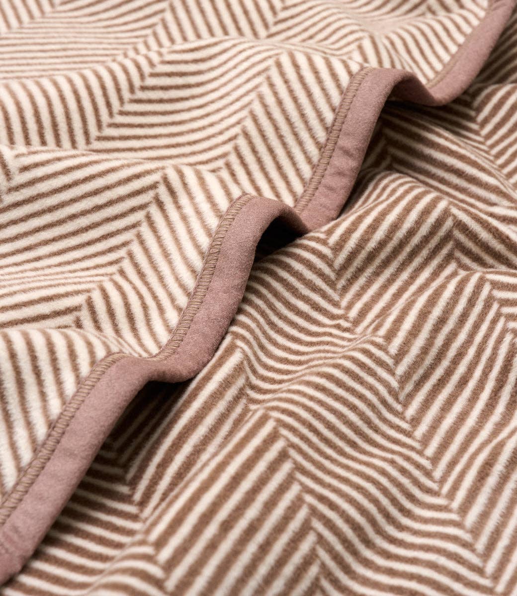 Harborview Herringbone Sepia Blanket: Original