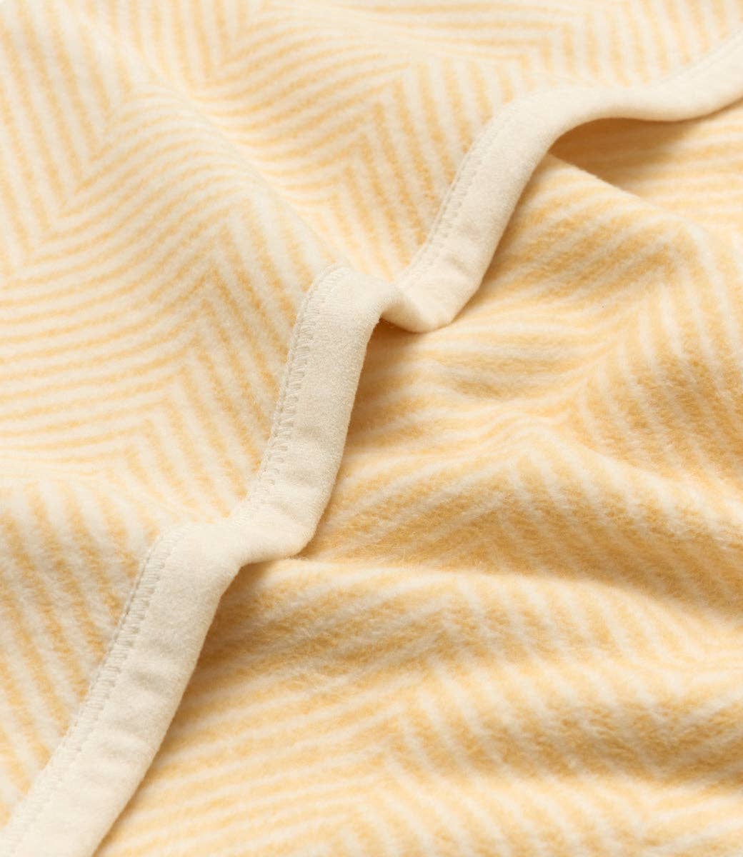 Harborview Herringbone Butter Yellow Mini Blanket: Mini