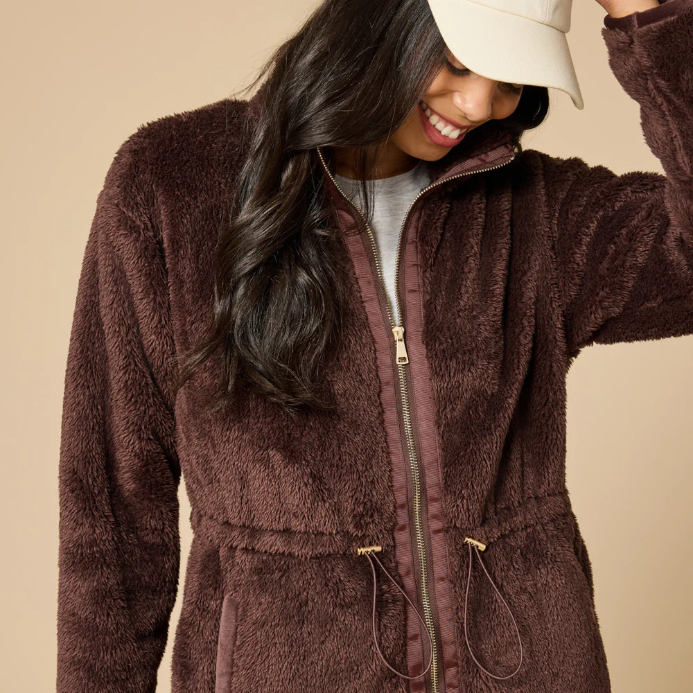 DreamPlush Zip Jacket- Espresso
