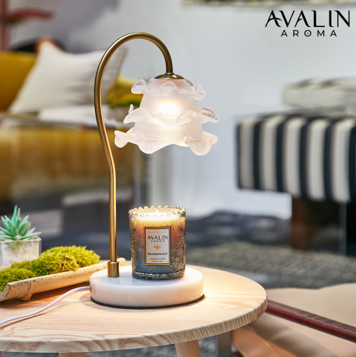 Avalin Aroma White Rose Candle Warmer